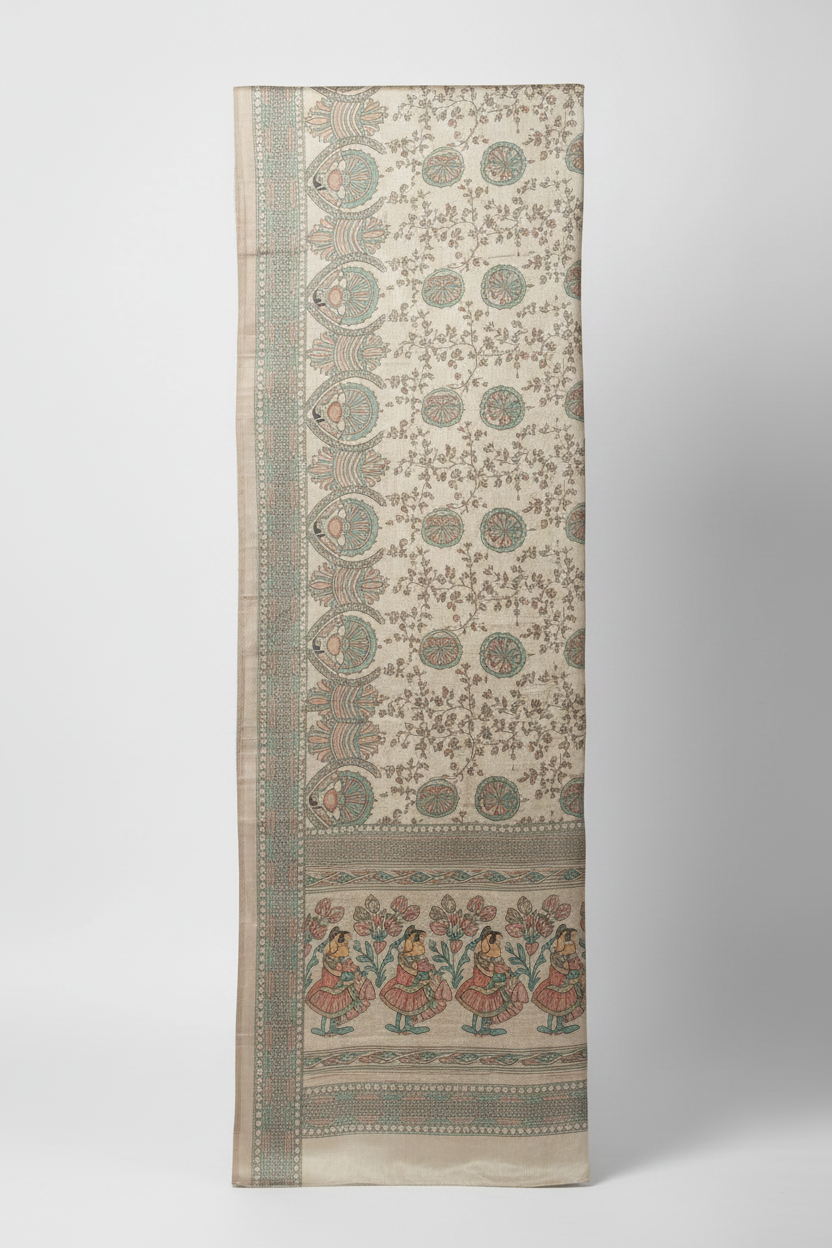 Madhubani Tussar Silk Saree