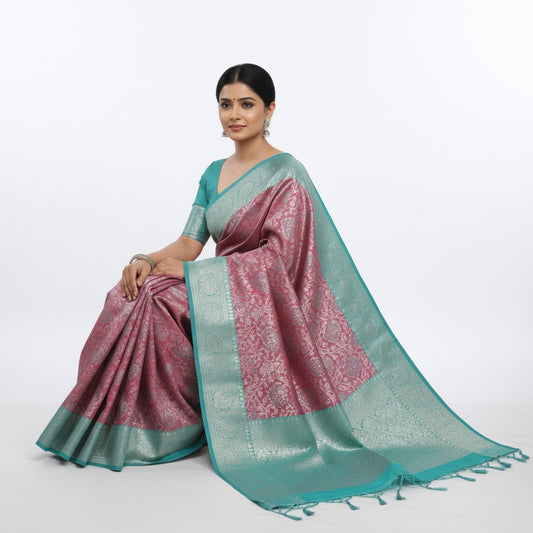 Art Silver Fancy Saree for Women – Party Wear