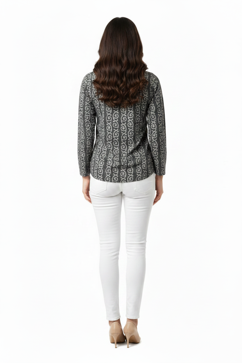 Grey Cotton Short Kurti