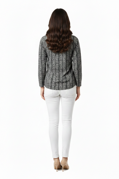 Grey Cotton Short Kurti