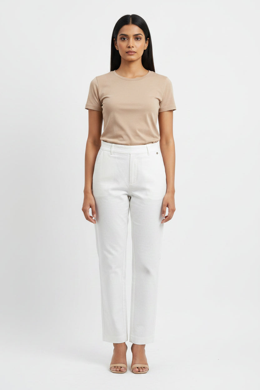 White cropped pants