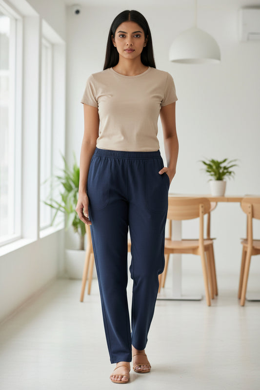 Blue wide-leg pants
