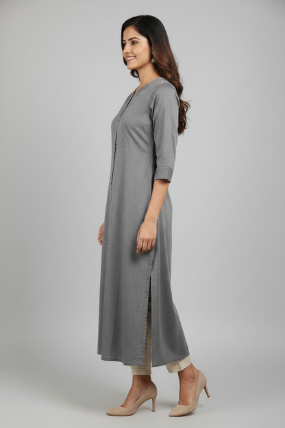 Grey Cotton Kurti