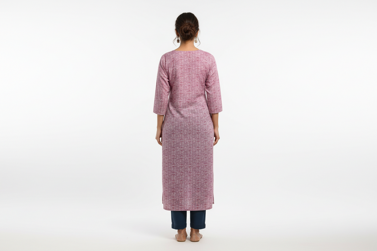 Pink Cotton Kurti