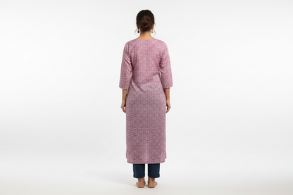 Pink Cotton Kurti