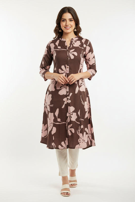Brown Kurti for Working Women