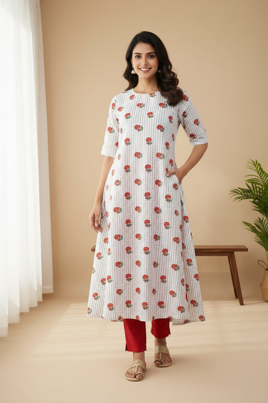 white kurti for women