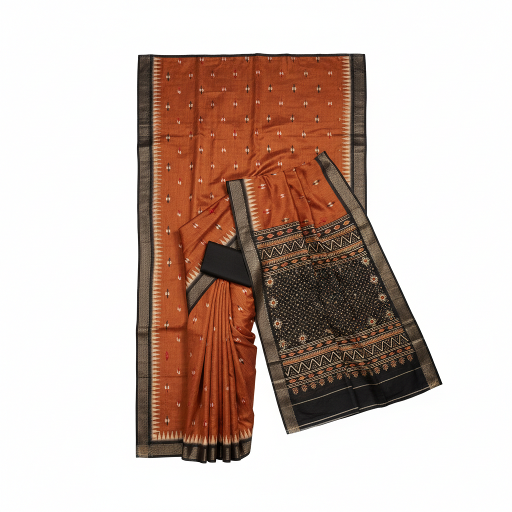 Tussar Silk Saree with Zari Border