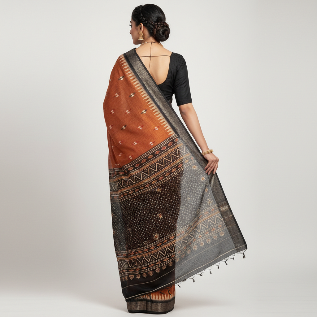 Tussar Silk Saree with Zari Border