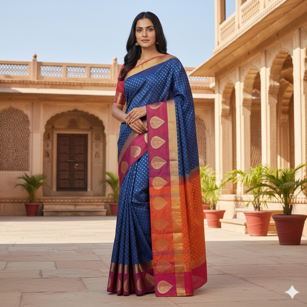 Art Silk Saree with Blouse Piece – Festive Collection India