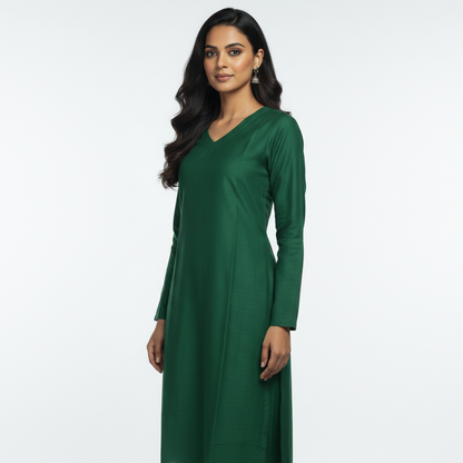 Green - Raw Silk Coord Set