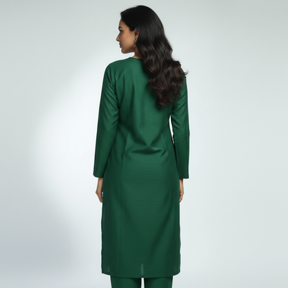 Green - Raw Silk Coord Set