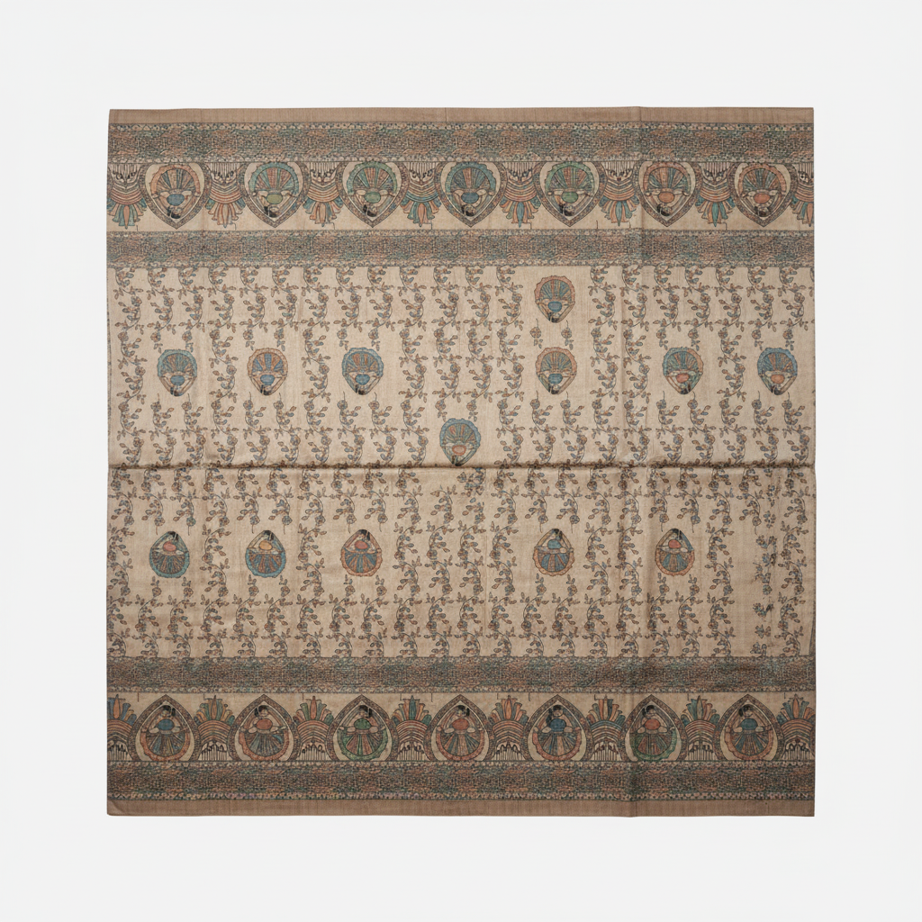  Madhubani Tussar Silk Saree 