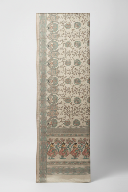 Madhubani Tussar Silk Saree