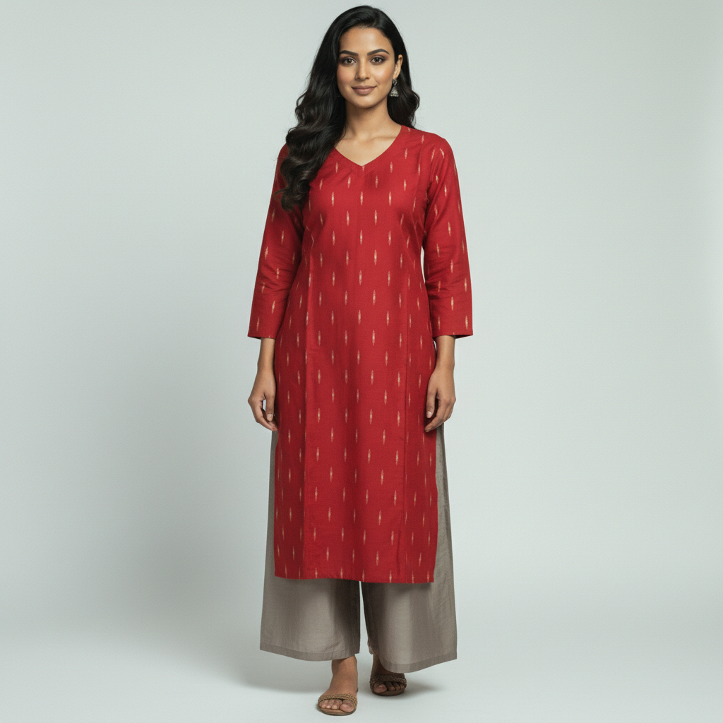 Maroon Raw Silk Co-Ord Set – Elegant Office Wear