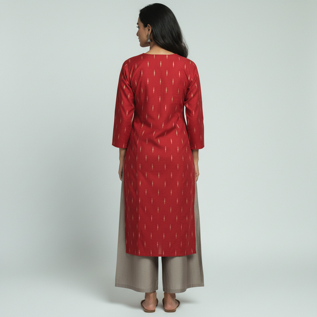 Maroon Raw Silk Co-Ord Set – Elegant Office Wear