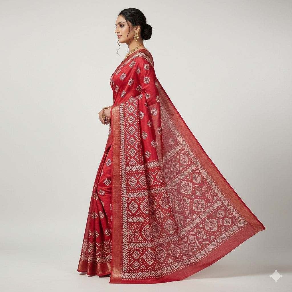 Soft Tussar Silk Saree | Handloom Tussar Silk Saree Online - Lightweight & Elegant