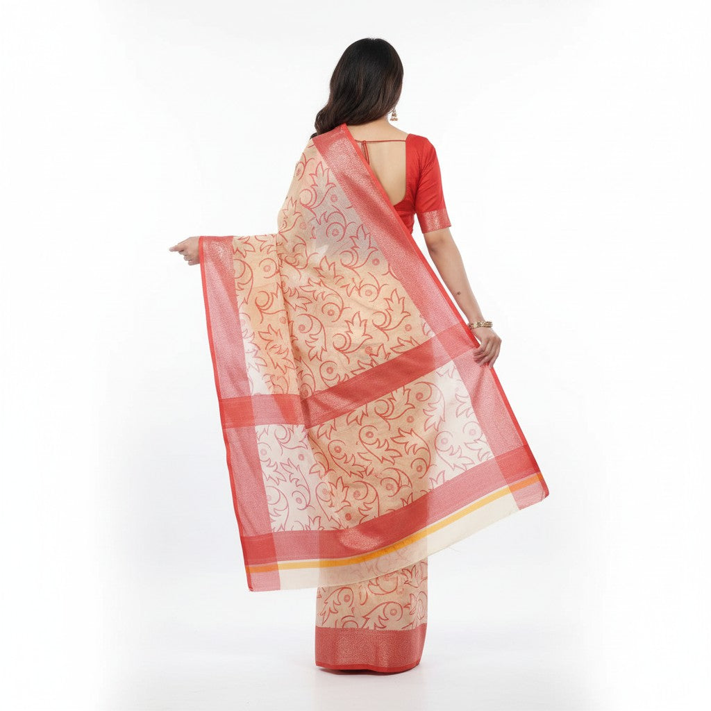 Party Wear Silver Art Silk Fancy Saree for Women – Wedding Guest