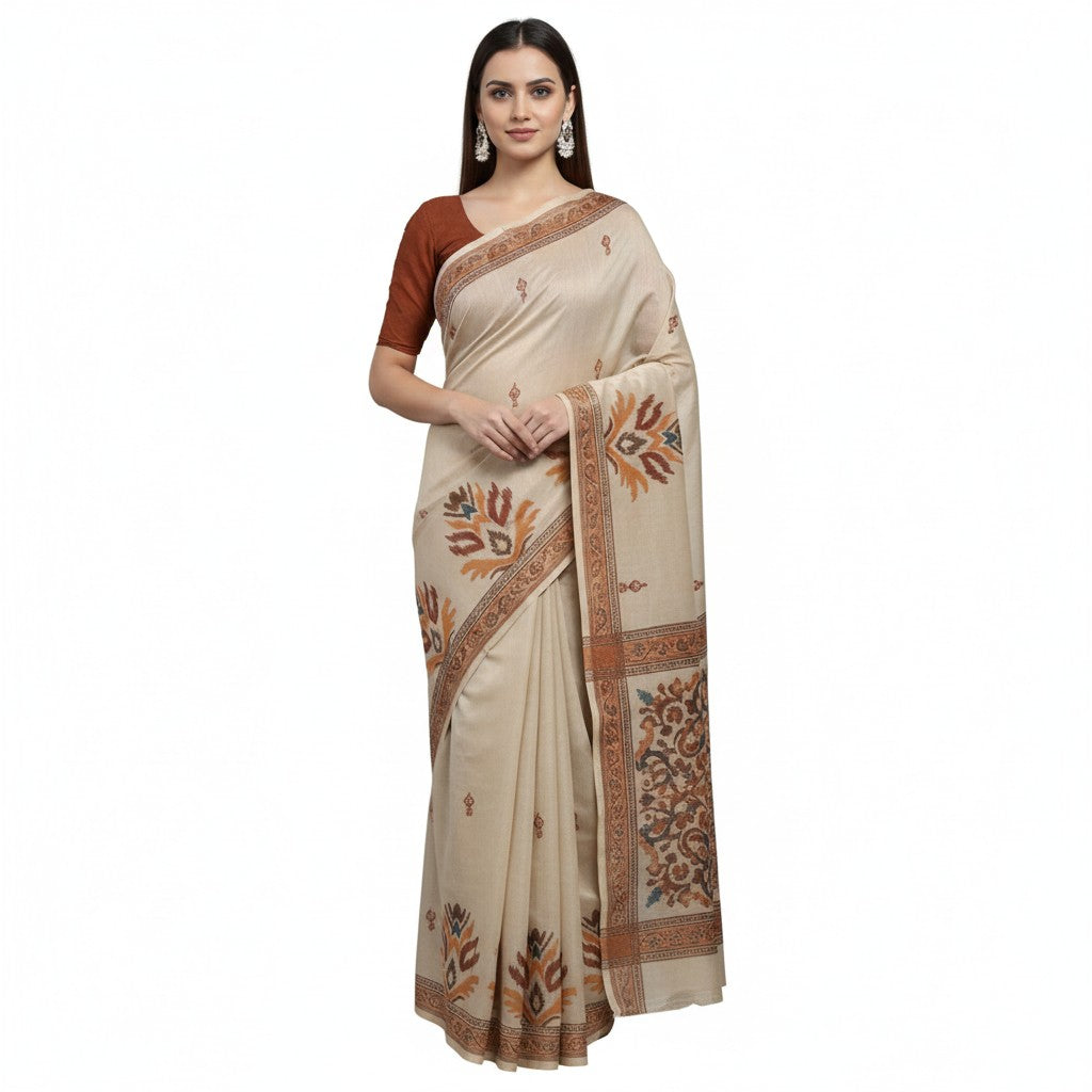 Tissue Ikkat Saree for Women – Lightweight Festive Wear