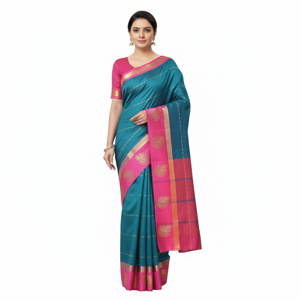 Art Silk Saree with Blouse Piece 
