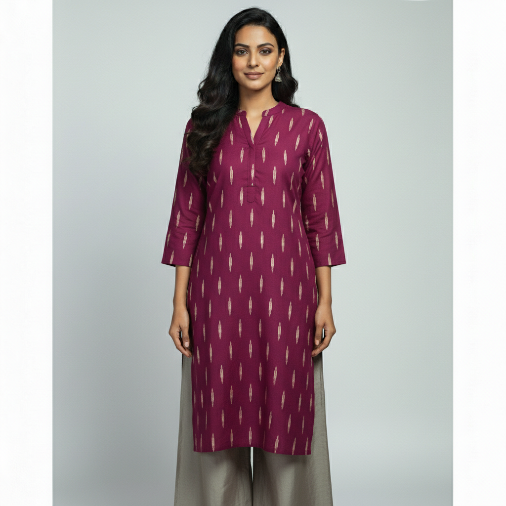 Purple Raw Silk Co-Ord Set – Elegant Office Wear