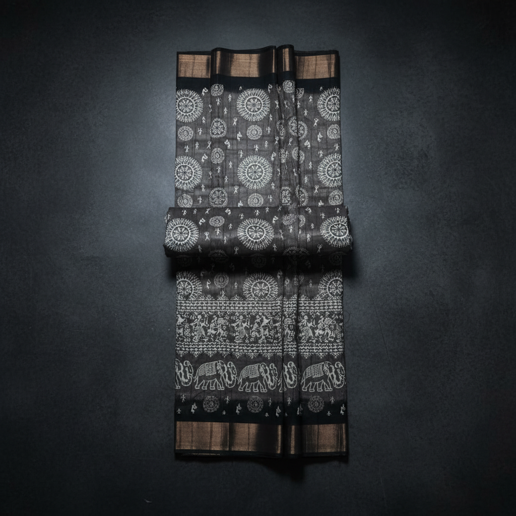 Handcrafted Doria Saree | Doria Cotton Silk Saree Online - Checkered & Lightweight