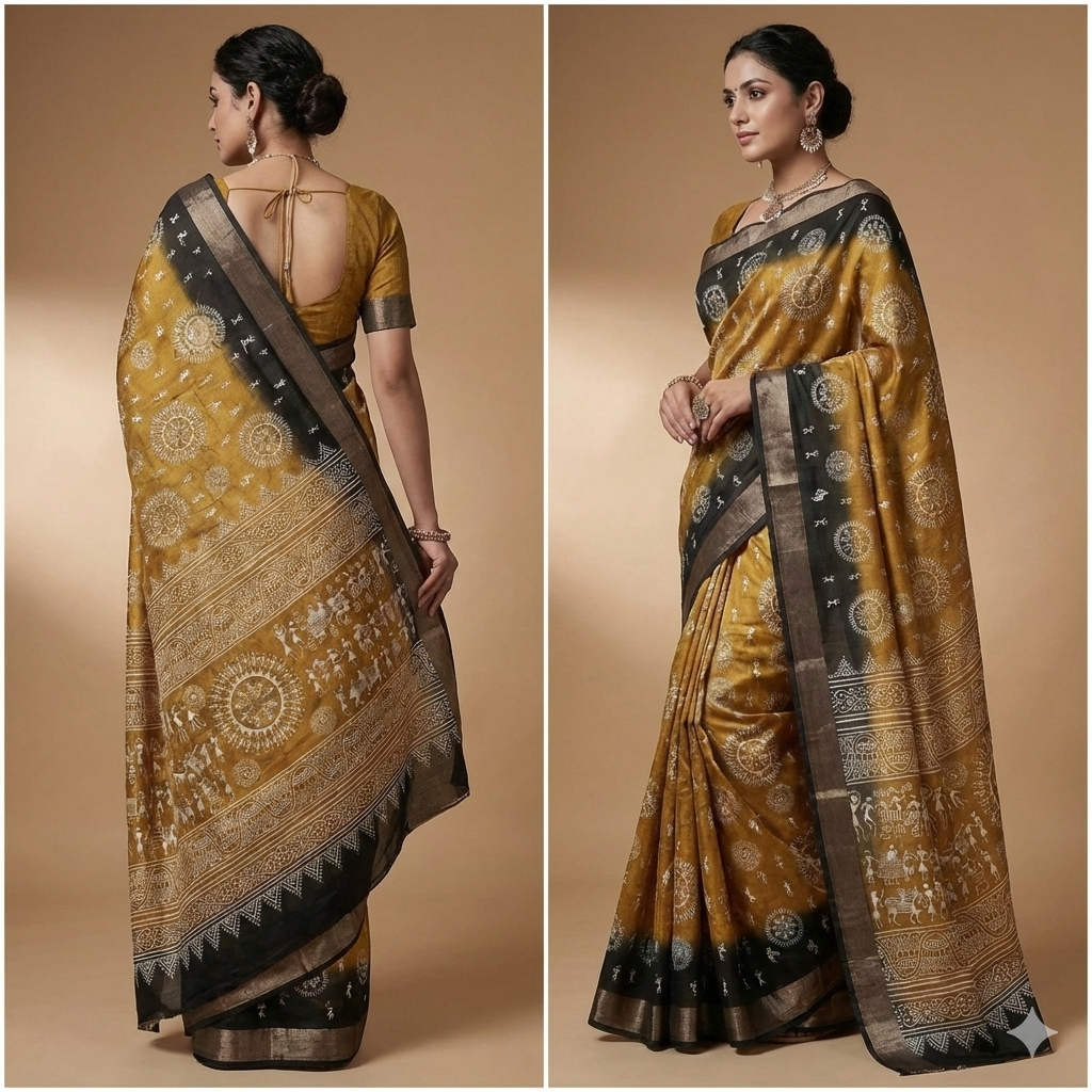 Handcrafted Doria Saree | Doria Cotton Silk Saree Online - Checkered & Lightweight
