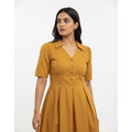 Bronze Cotton Long Frocks for Women – Comfortable & Elegant Office Wear | Luxme Fashions